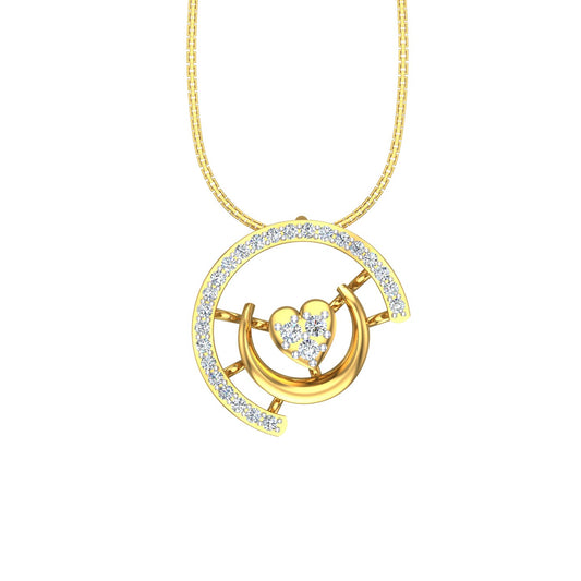 The Celestial Orbit Heart Pendant