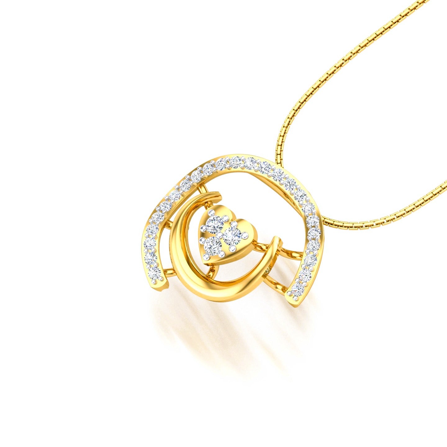 The Celestial Orbit Heart Pendant