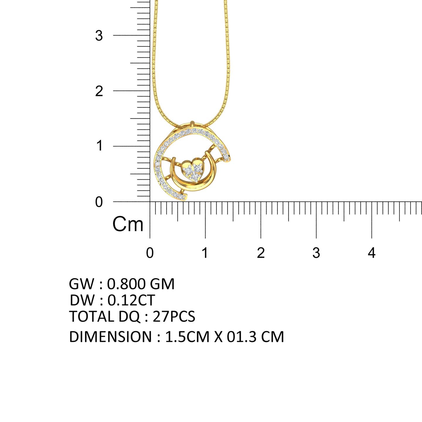 The Celestial Orbit Heart Pendant