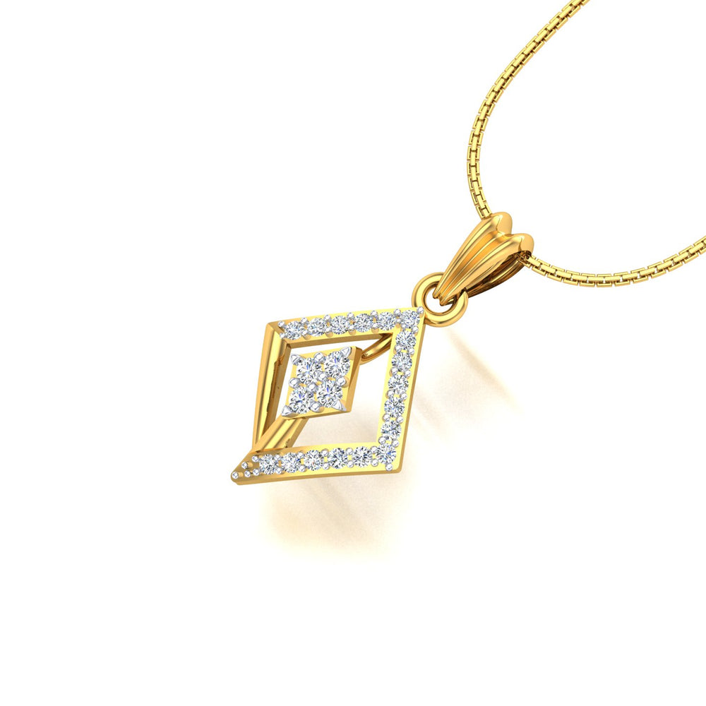The Luxe Dual-Kite Diamond Pendant