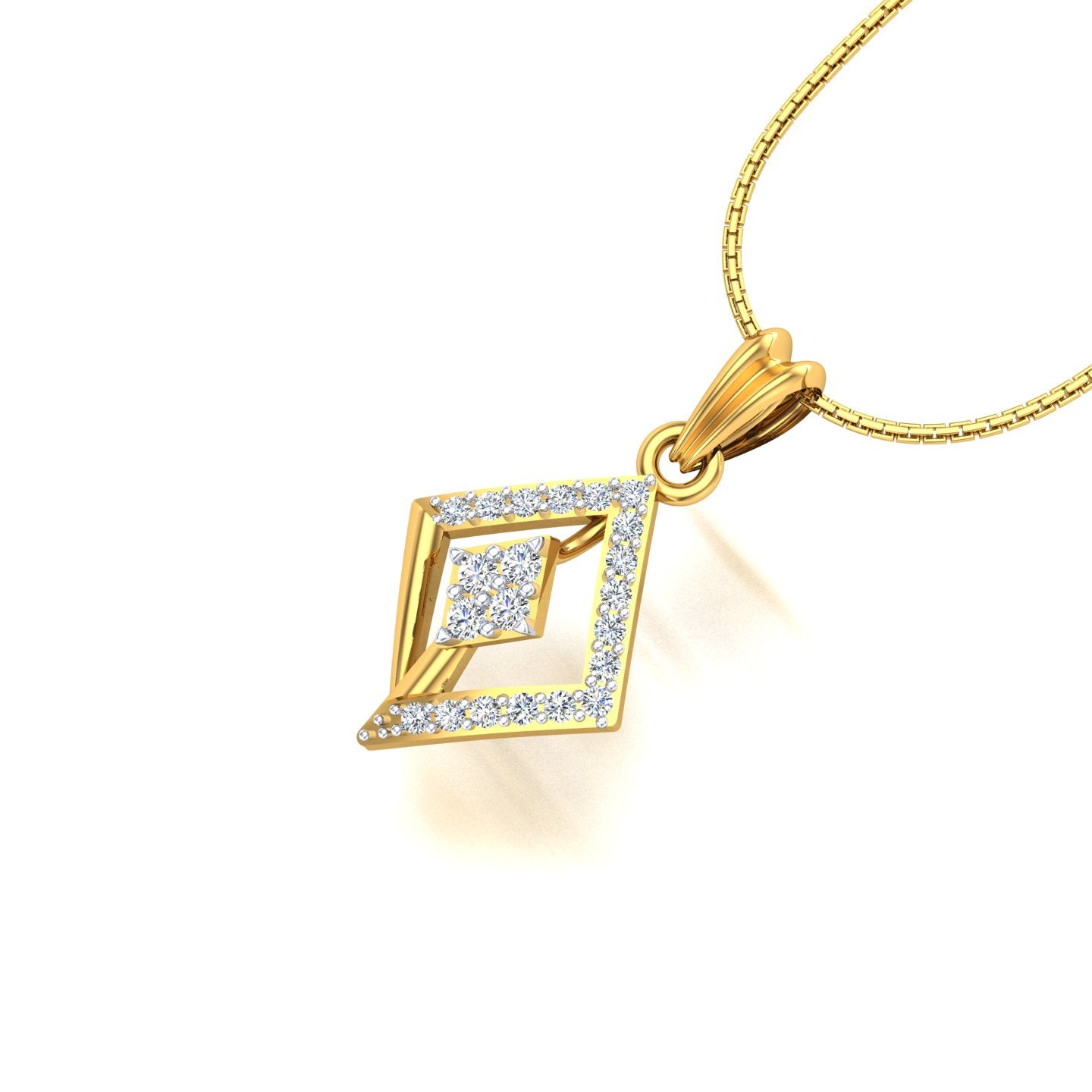 The Luxe Dual-Kite Diamond Pendant