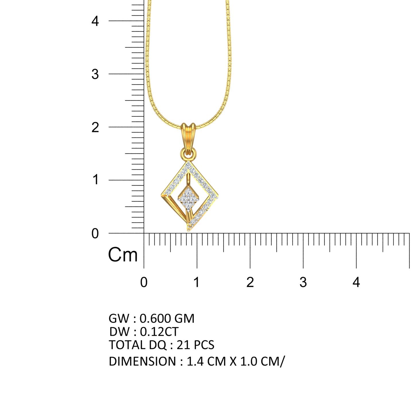 The Luxe Dual-Kite Diamond Pendant