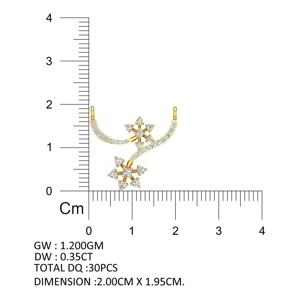 Blossom Cascade Diamond Mangalsutra