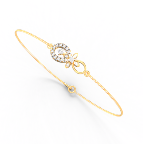 Bloom Loop Diamond Chain Bracelet