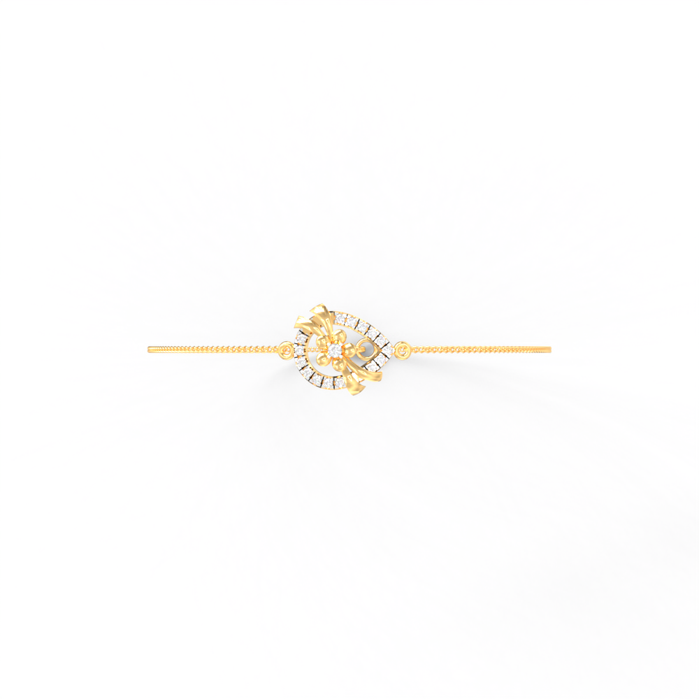 Hanging Bud Diamond Chain Bracelet