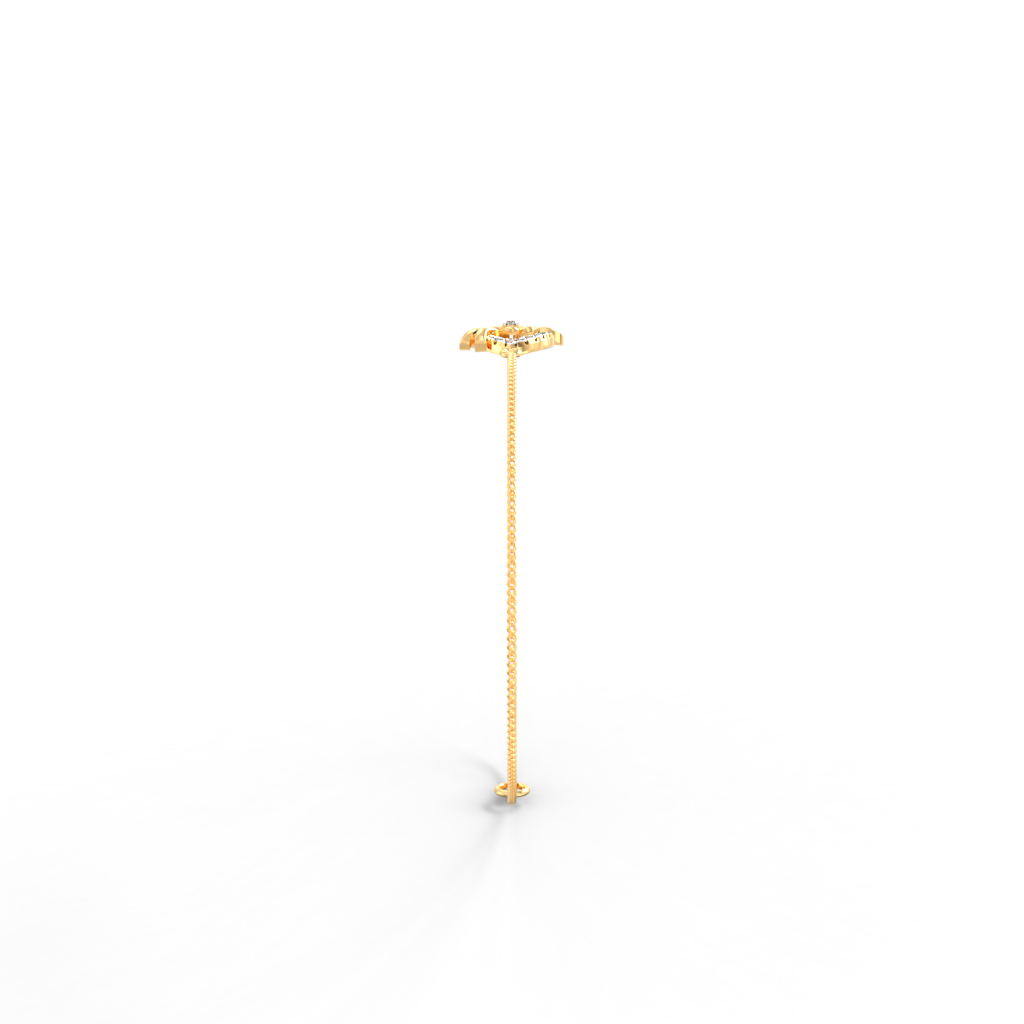 Hanging Bud Diamond Chain Bracelet