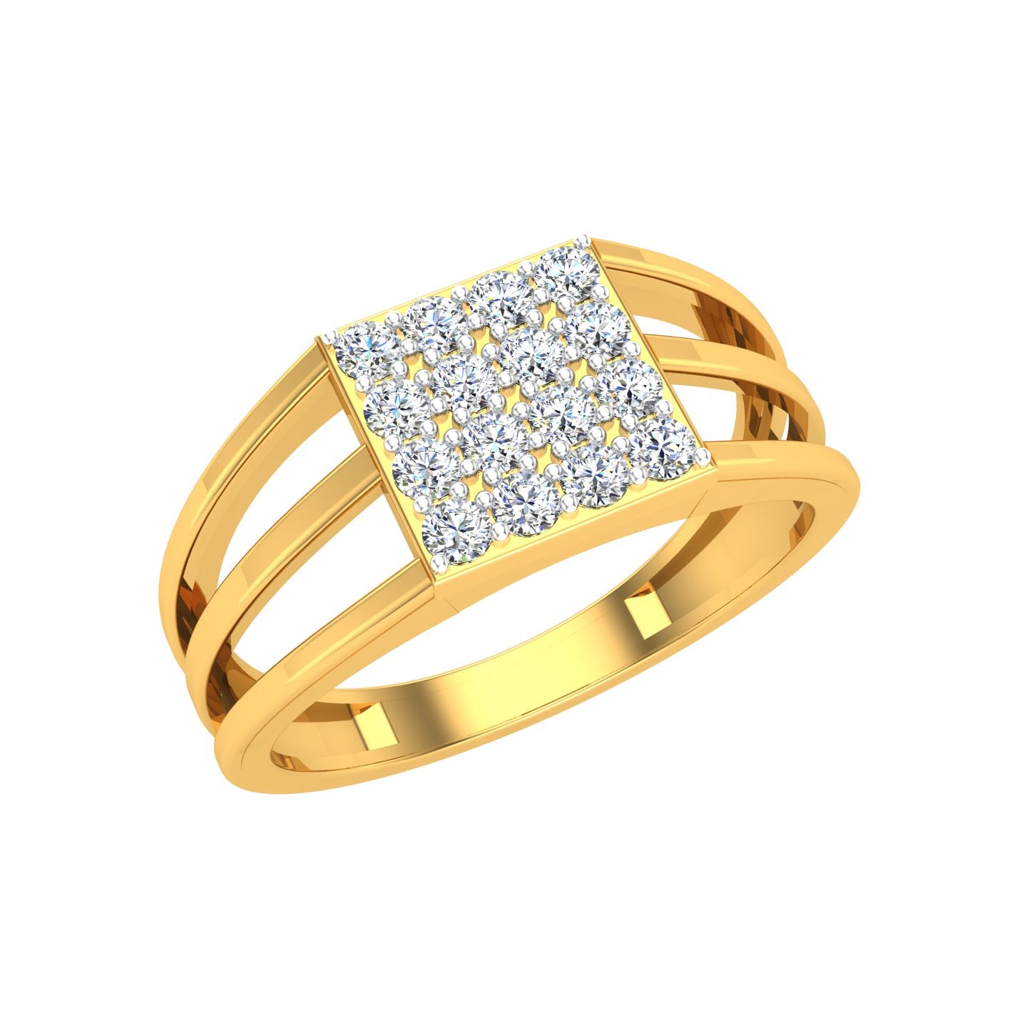 Celestial Grid Diamond Ring