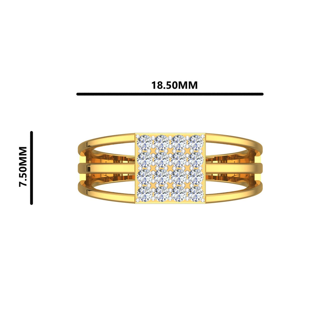 Celestial Grid Diamond Ring