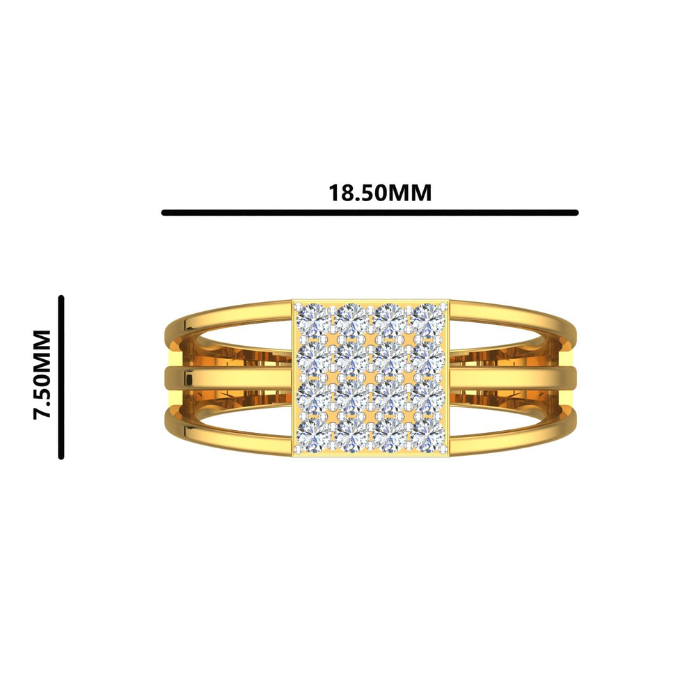Celestial Grid Diamond Ring