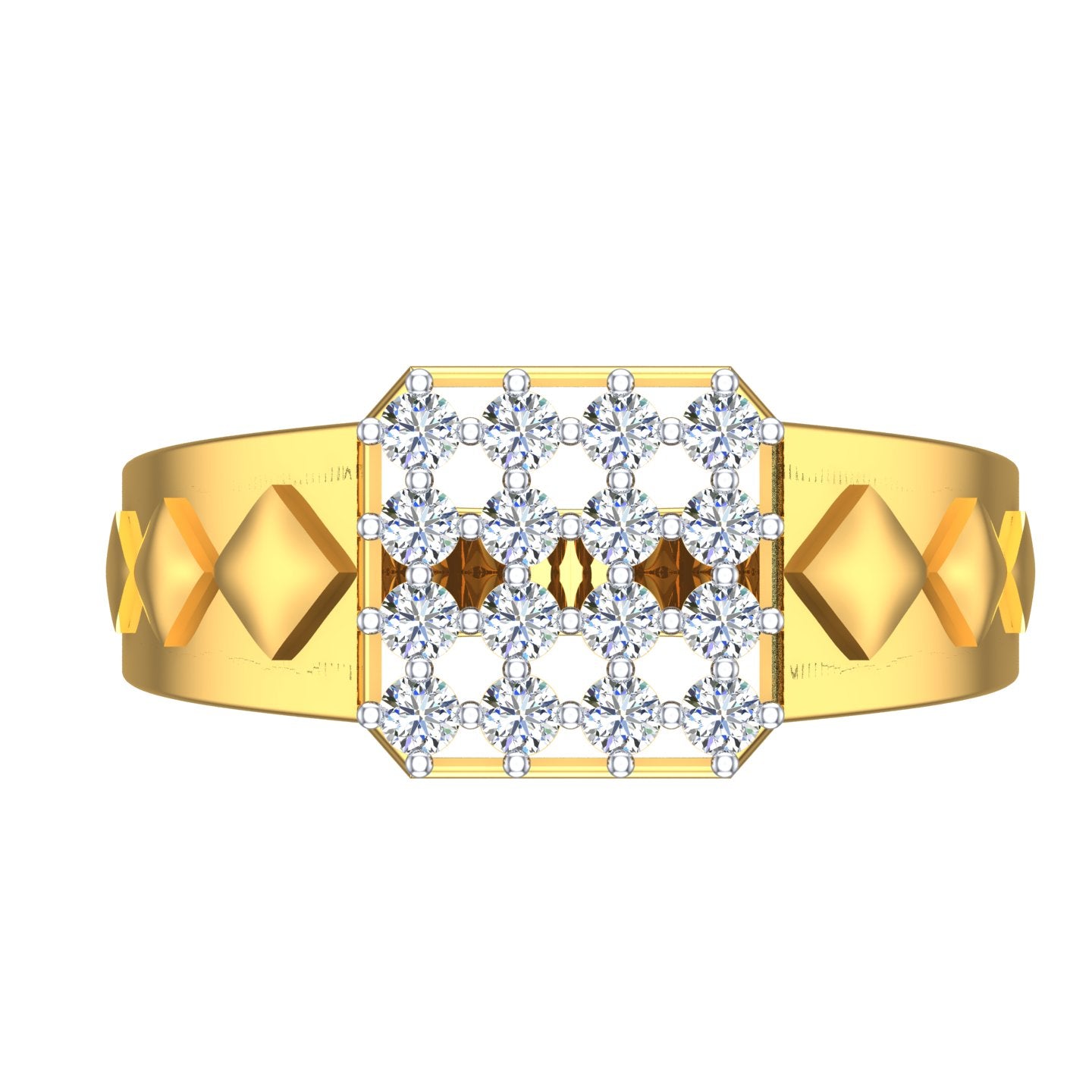 Crown Lattice Diamond Ring