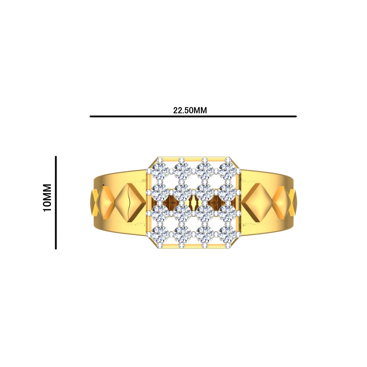 Crown Lattice Diamond Ring