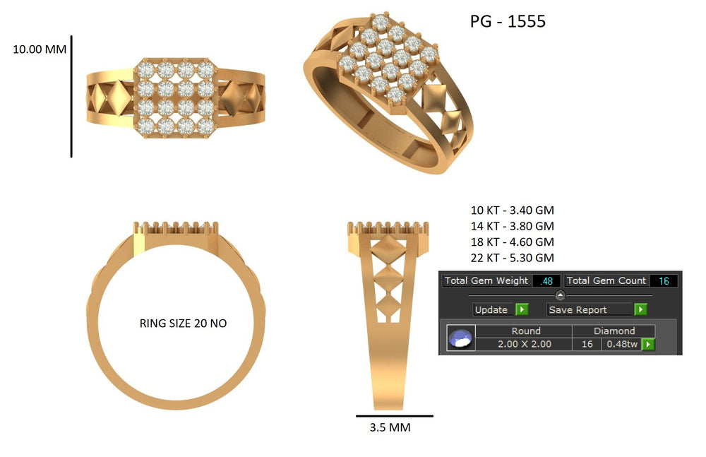 Crown Lattice Diamond Ring