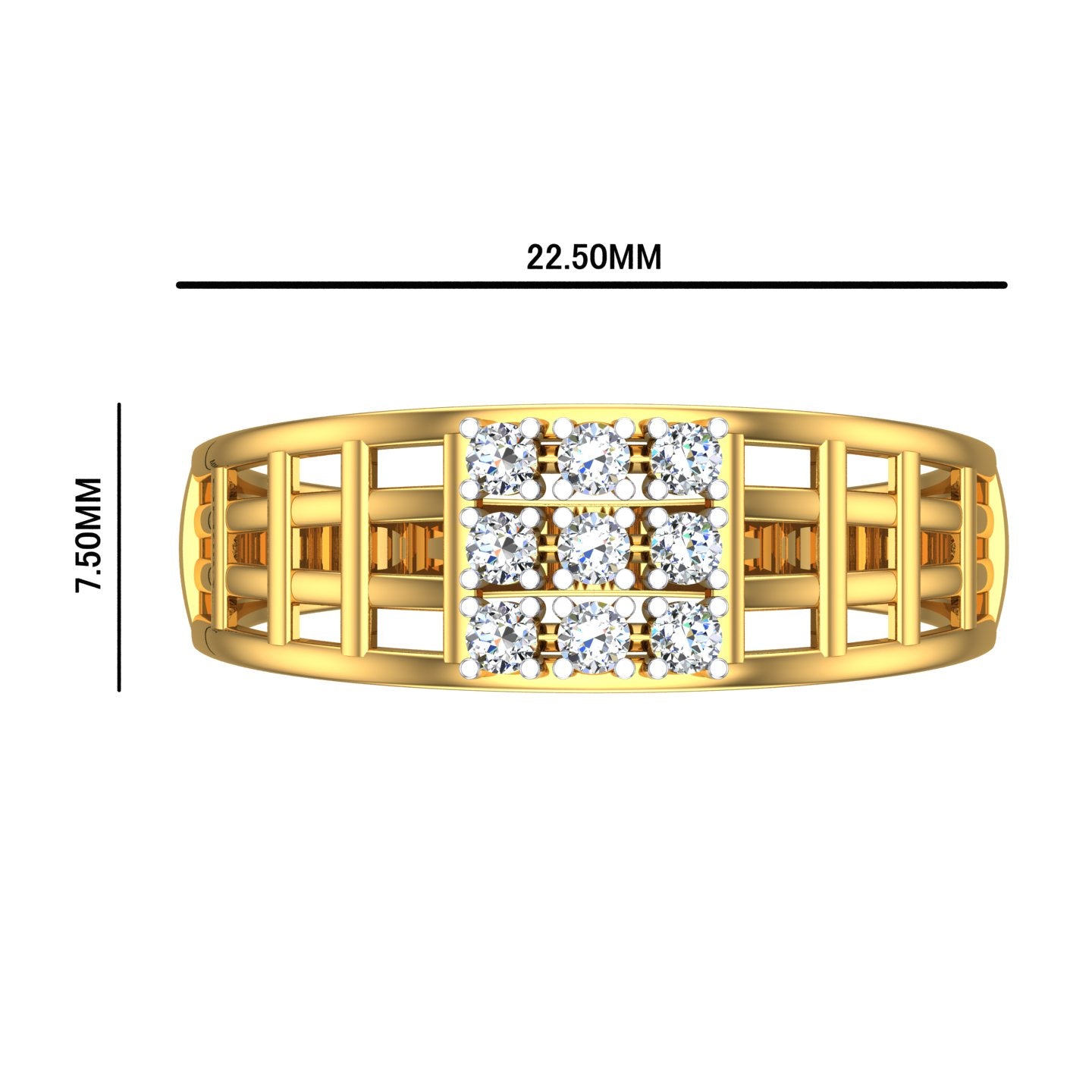 Regal Lattice Diamond Ring