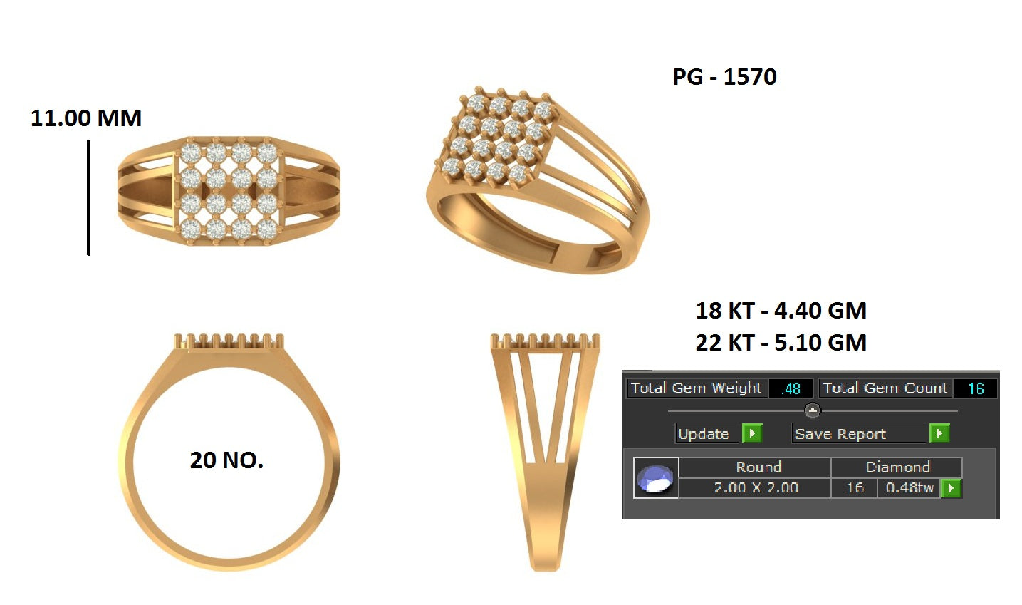 Sovereign Pavilion Diamond Ring