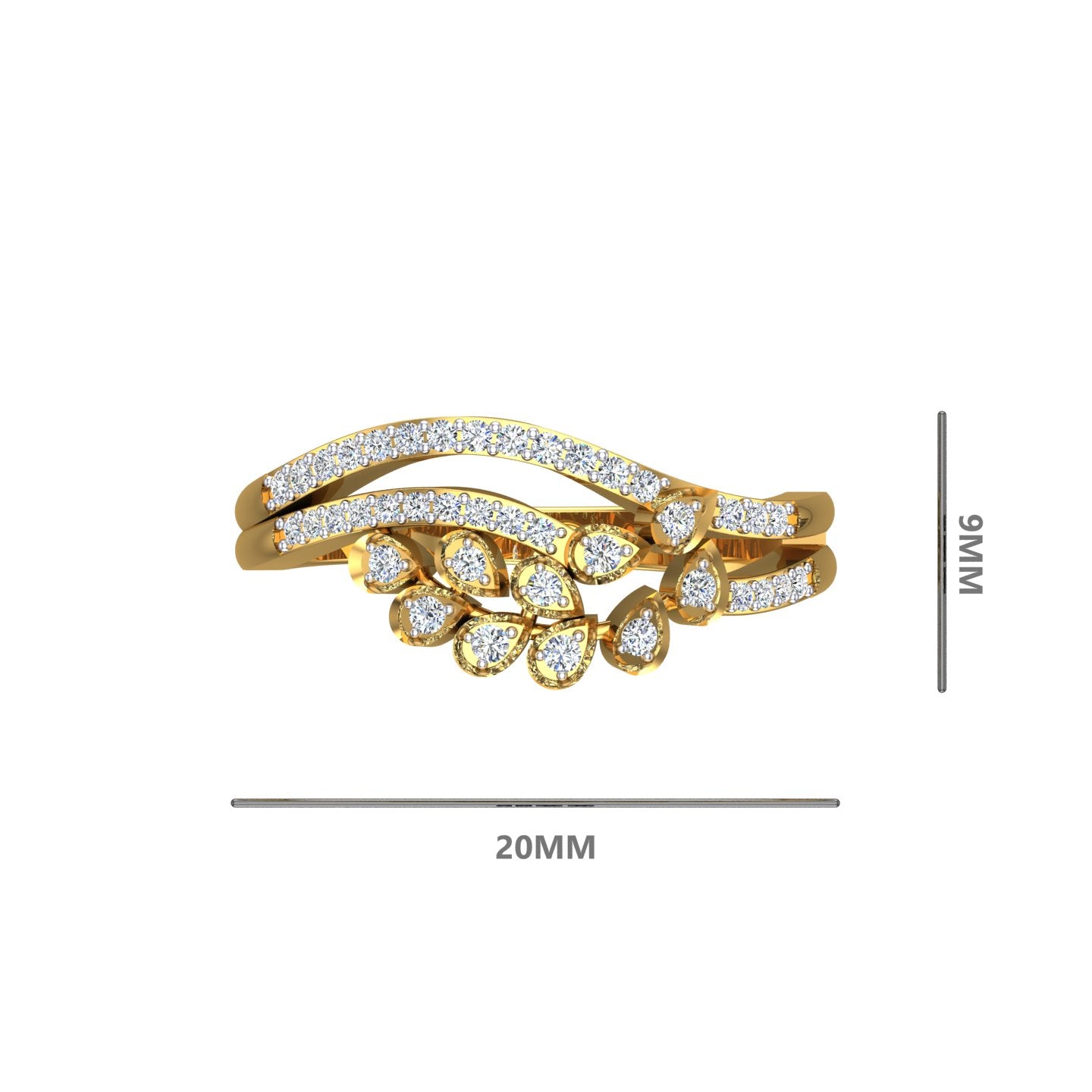 Royal Peacock Plume Ring