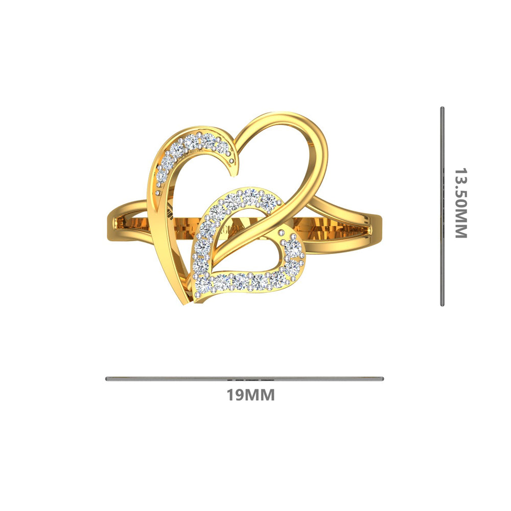 Infinity Hearts Diamond Ring