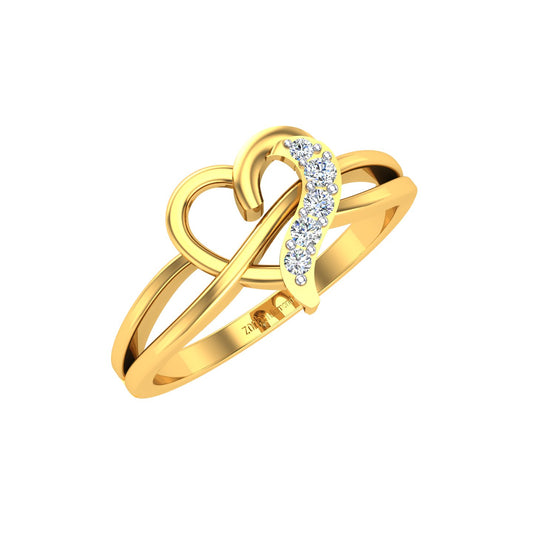Infinity Heart Diamond Ring