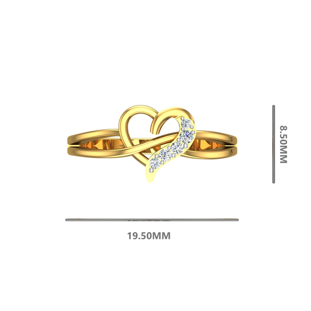 Infinity Heart Diamond Ring
