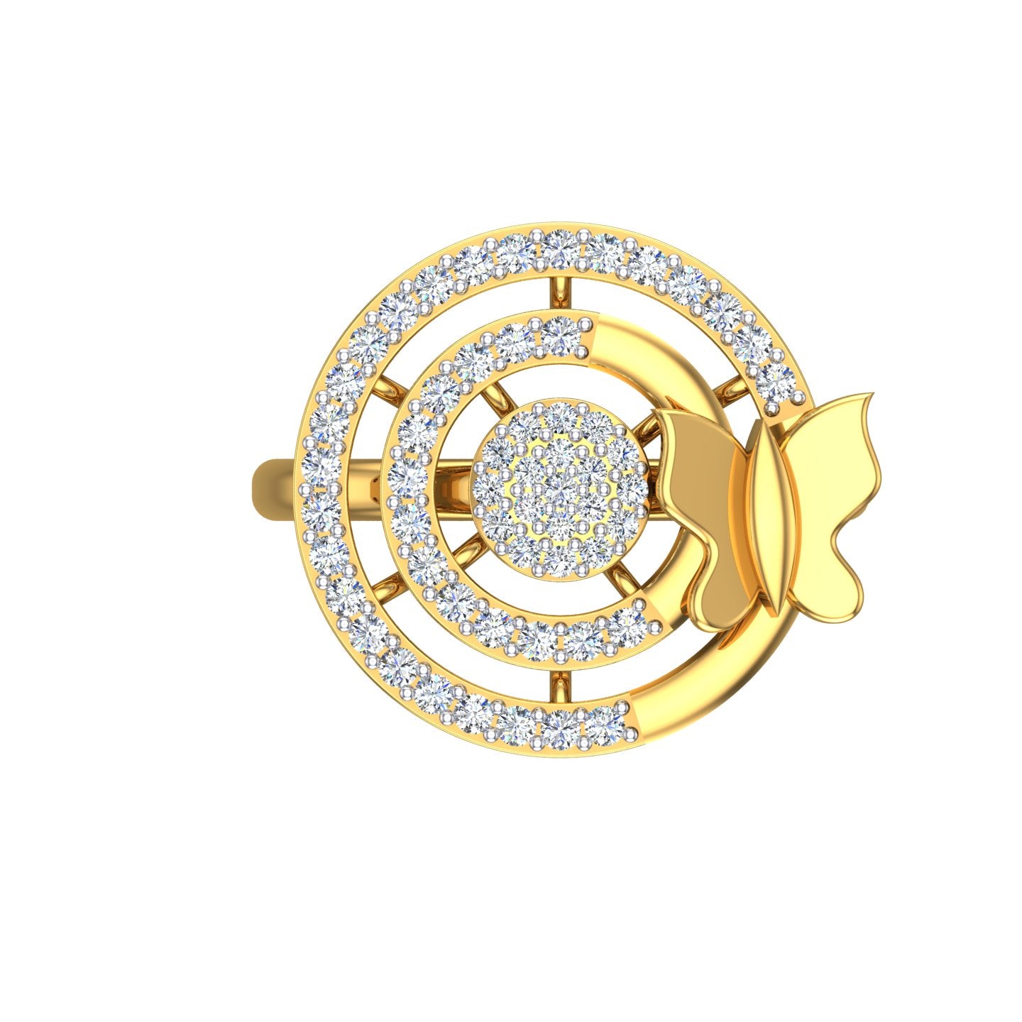 Butterfly Orbit Diamond Ring