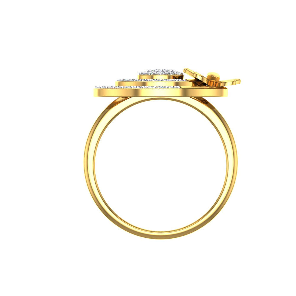 Butterfly Orbit Diamond Ring