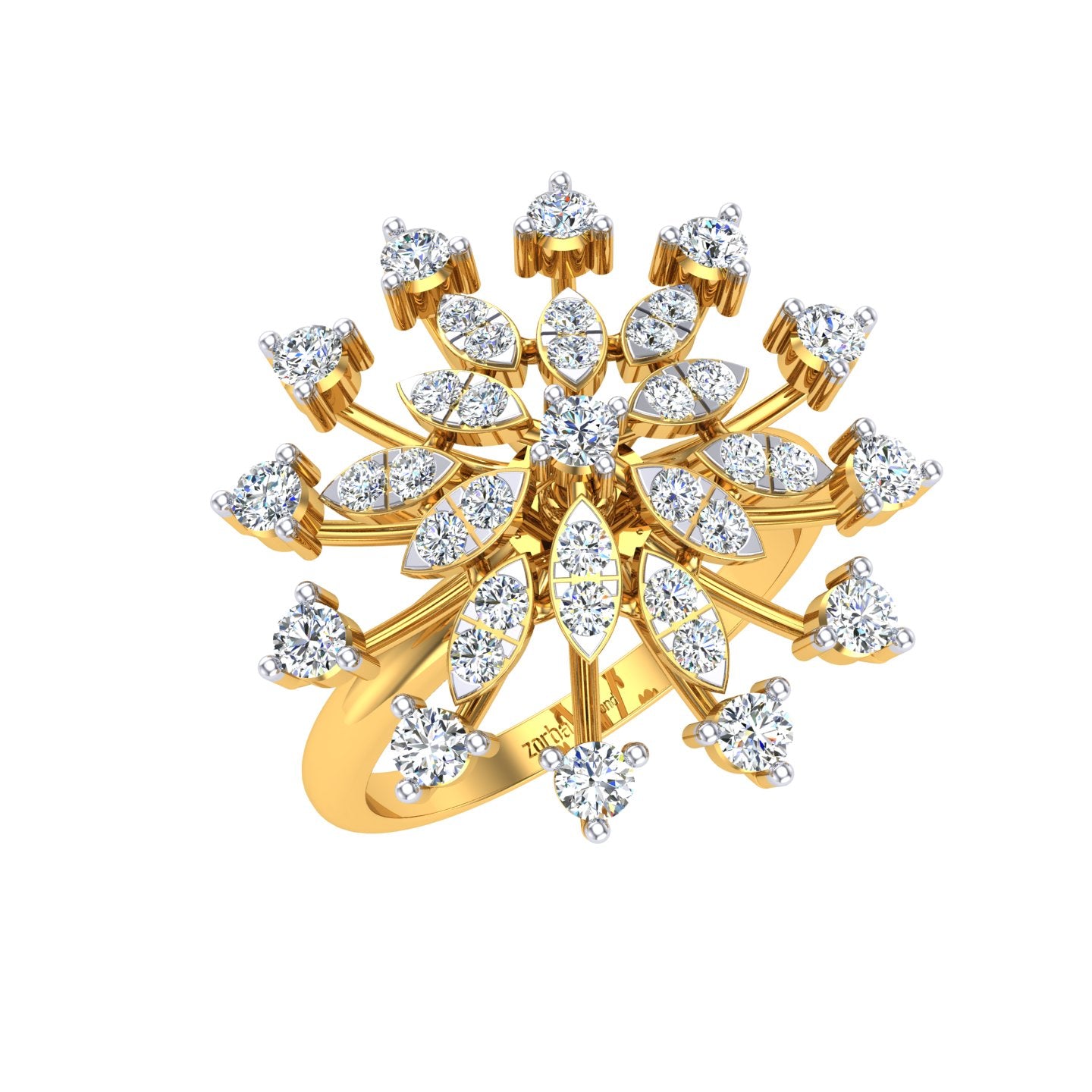 Celestial Snowflake Diamond Ring