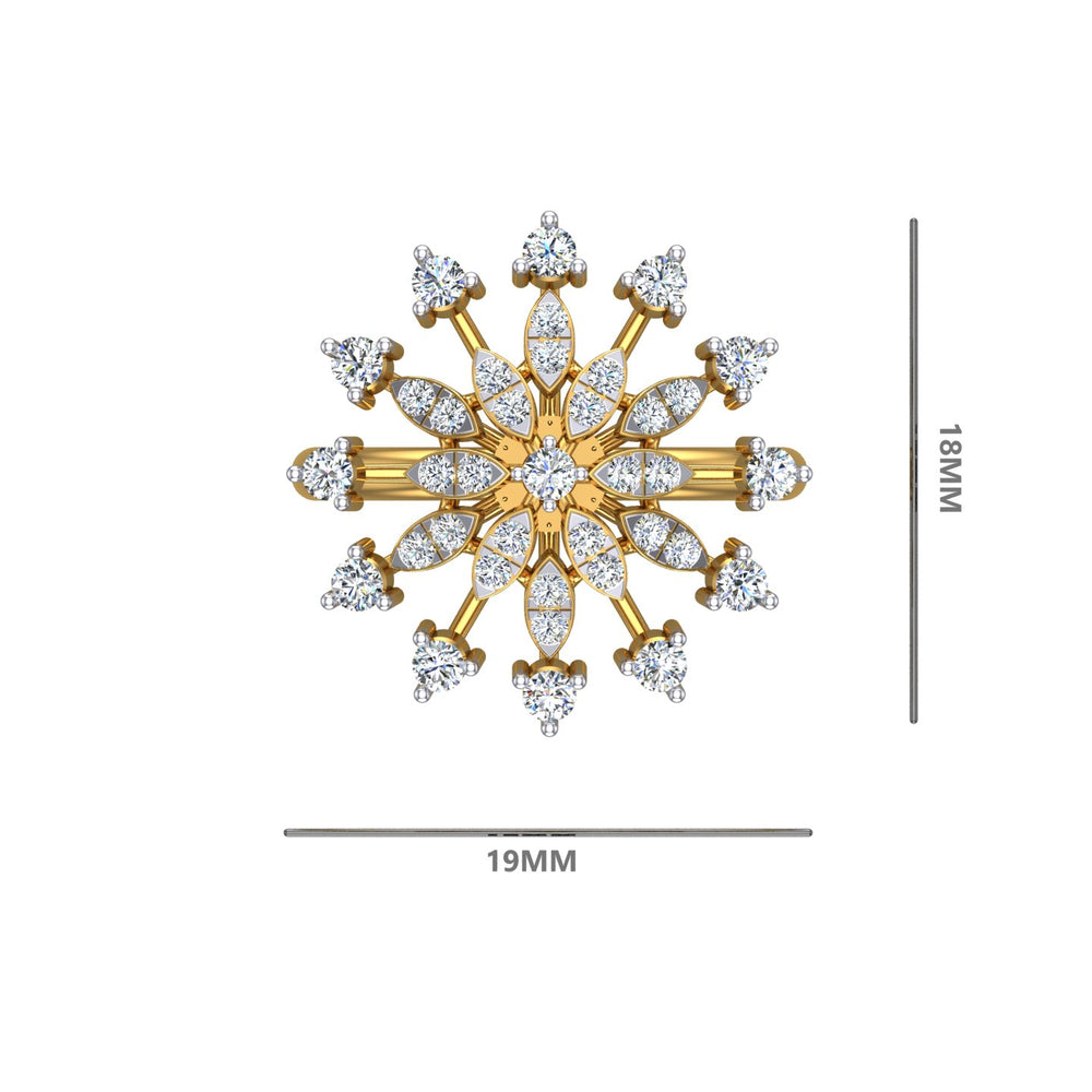 Celestial Snowflake Diamond Ring