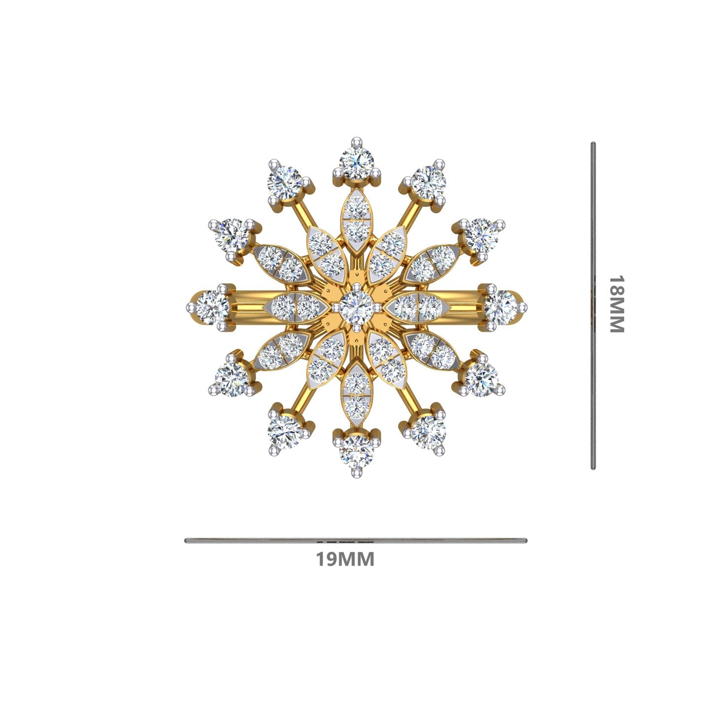 Celestial Snowflake Diamond Ring