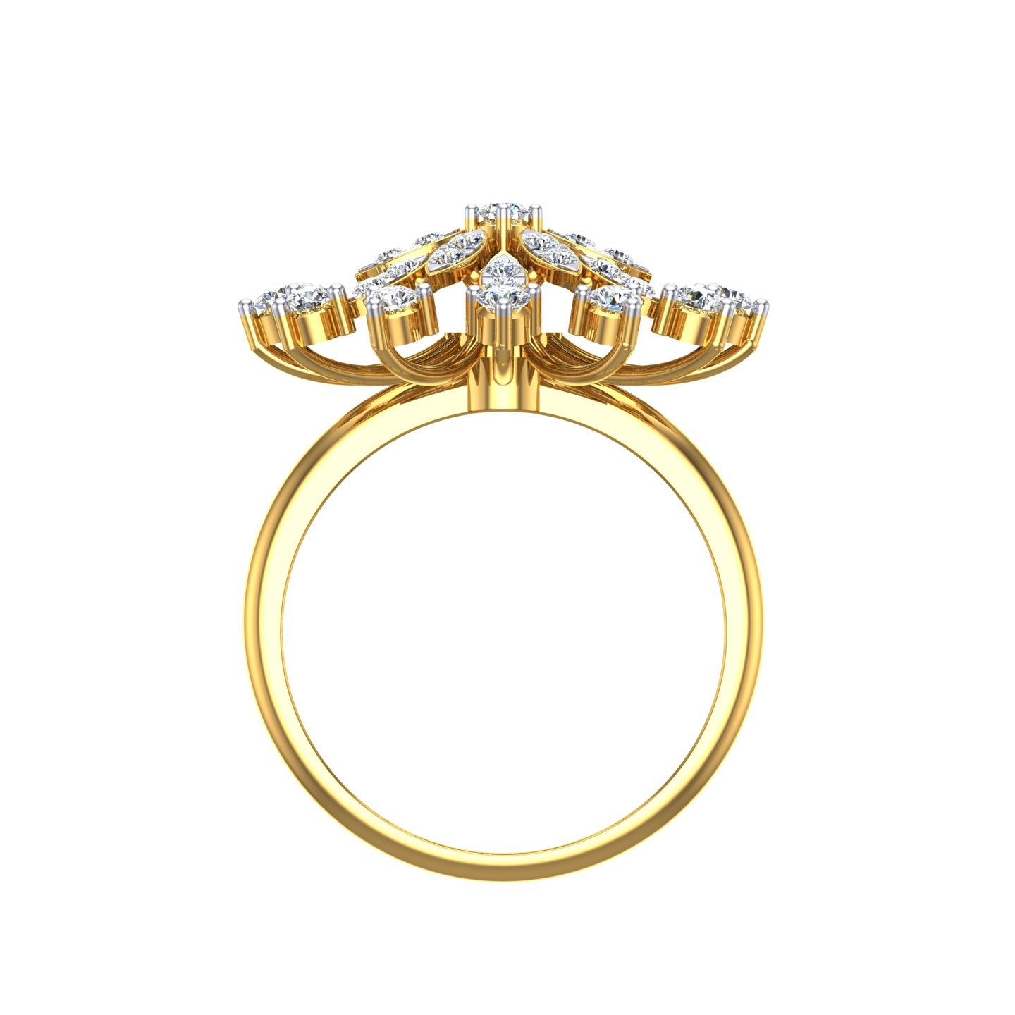 Celestial Snowflake Diamond Ring