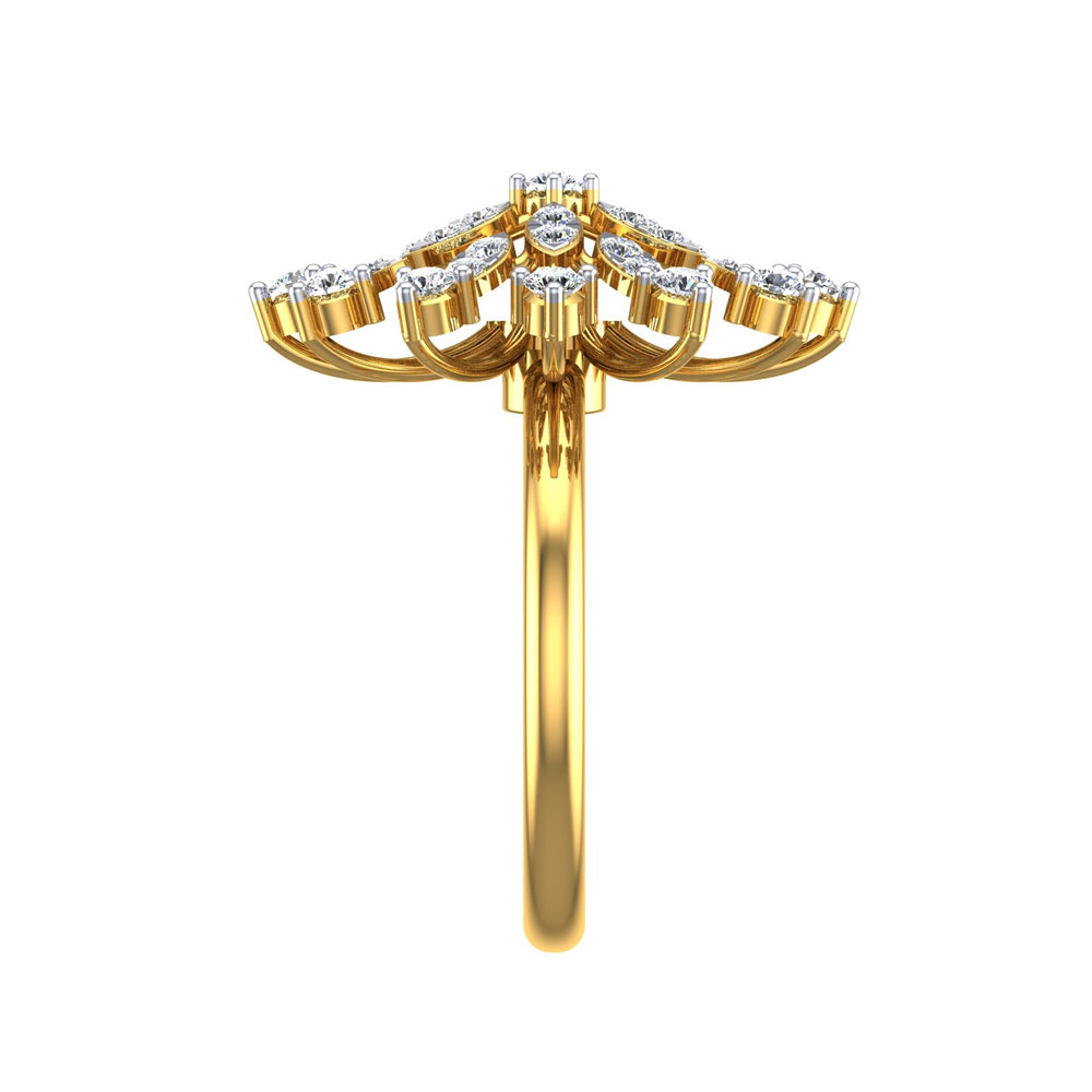 Celestial Snowflake Diamond Ring
