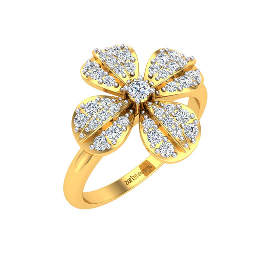Regal Clover Diamond Ring