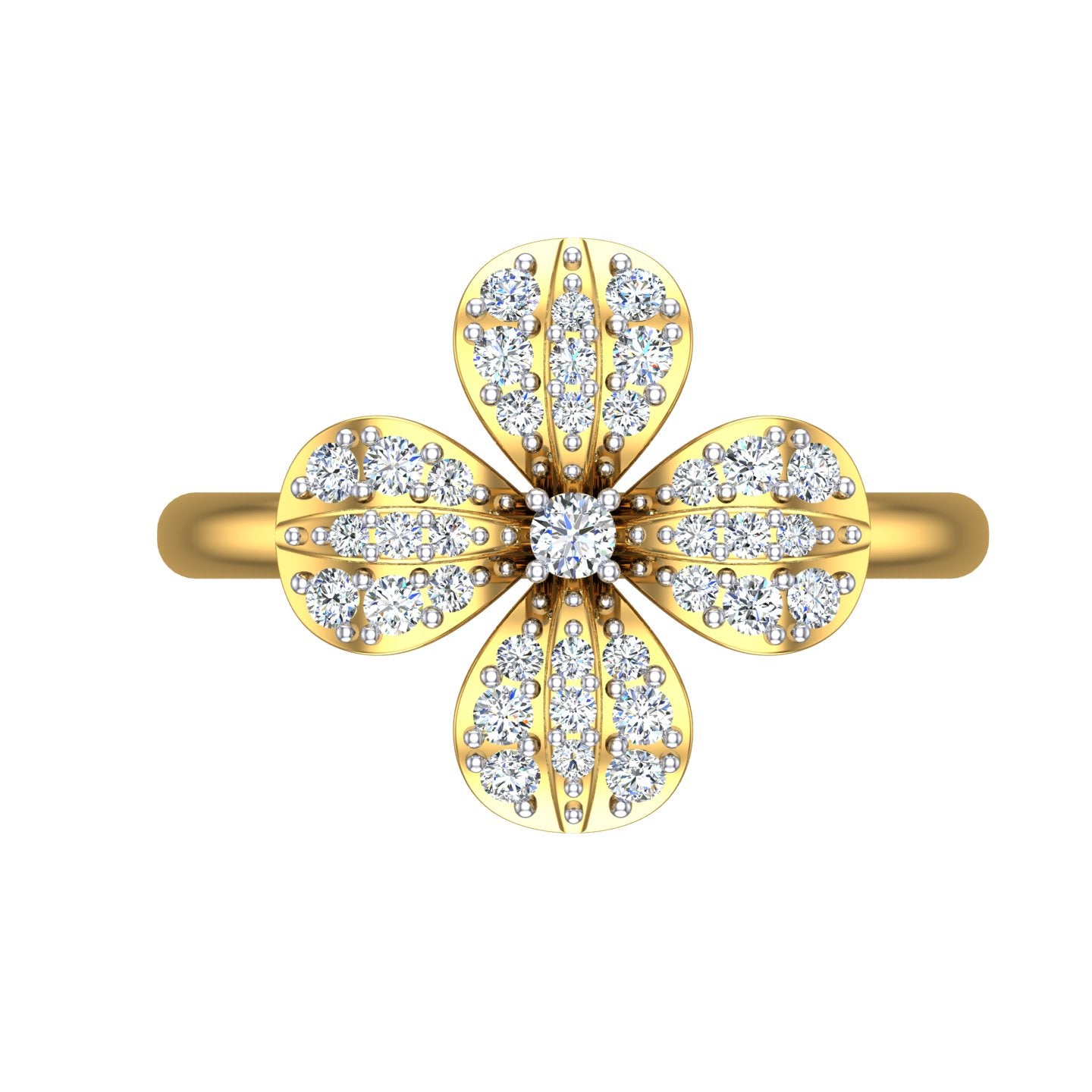 Regal Clover Diamond Ring