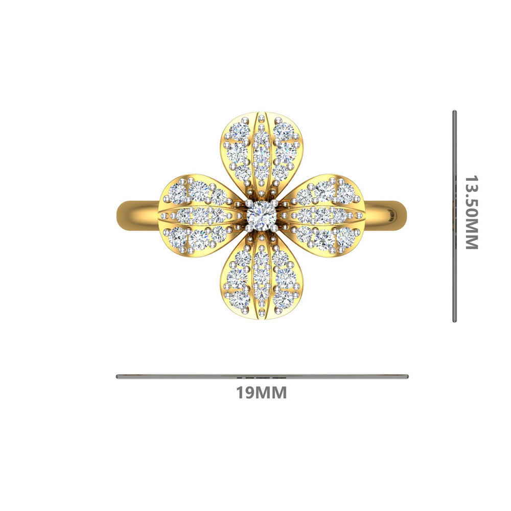 Regal Clover Diamond Ring