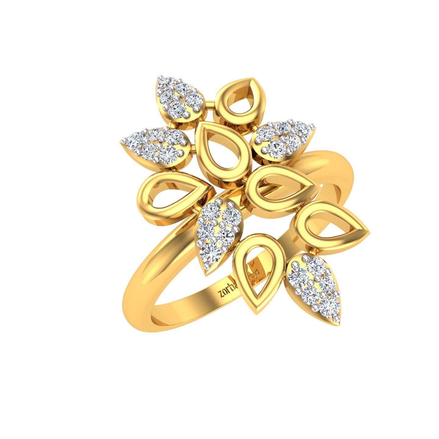 Golden Vine Diamond Ring