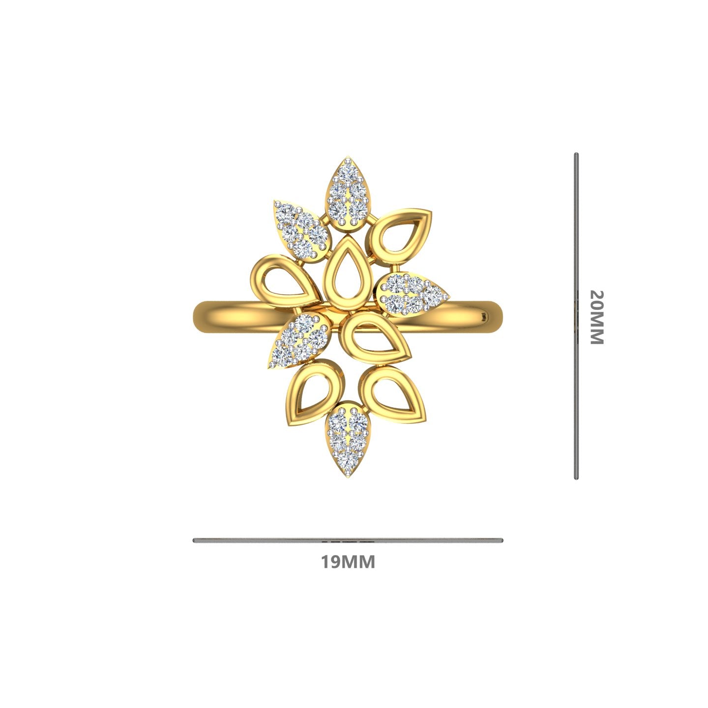 Golden Vine Diamond Ring
