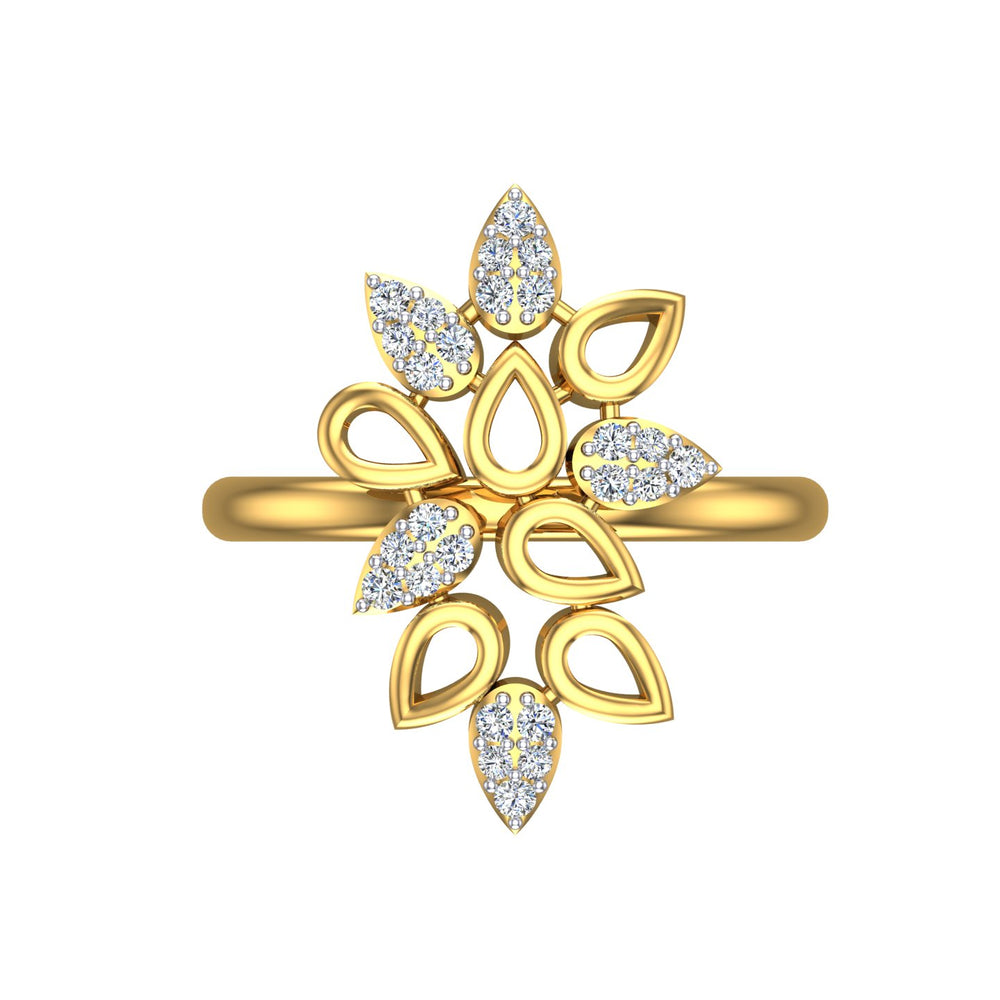 Golden Vine Diamond Ring