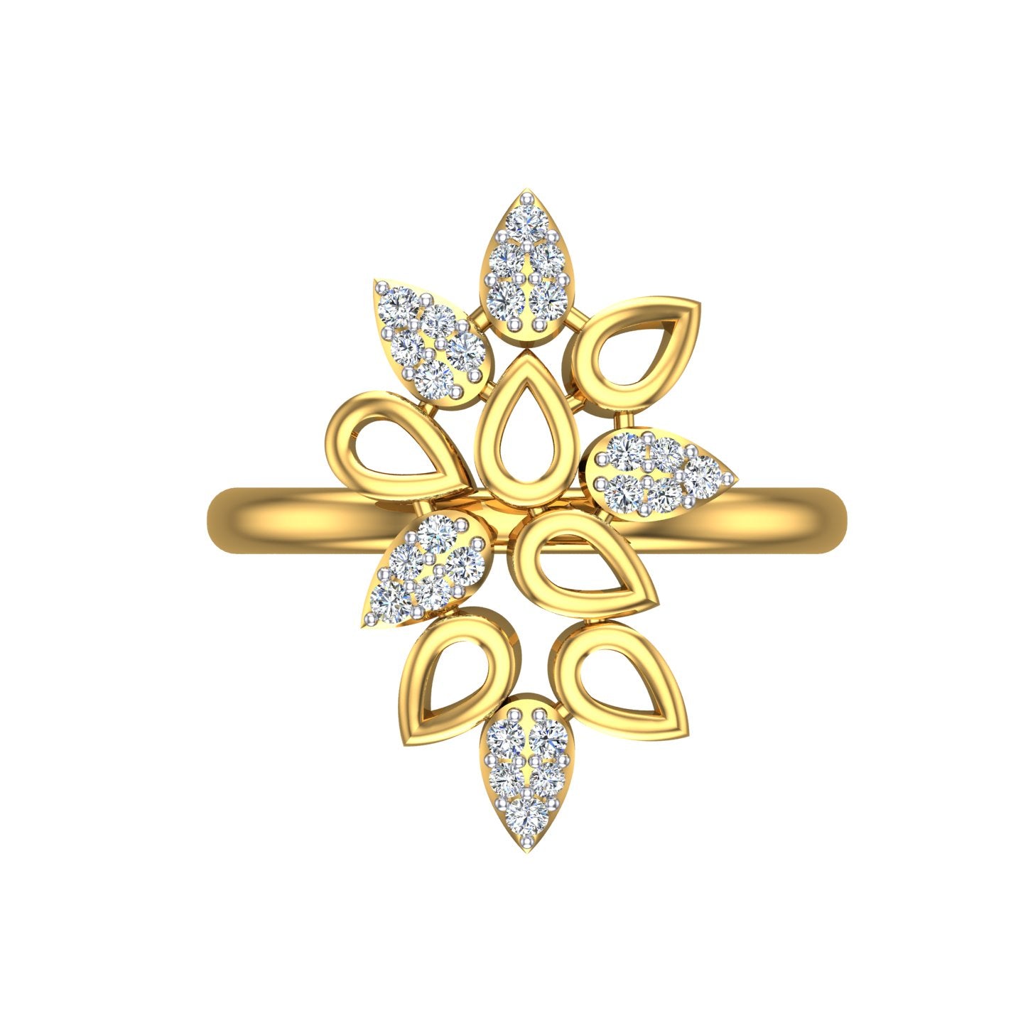Golden Vine Diamond Ring