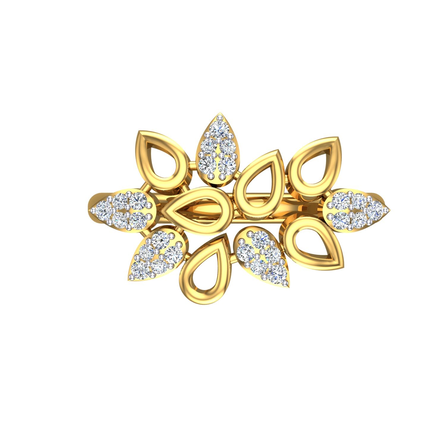 Diamond Vine Blossom Ring