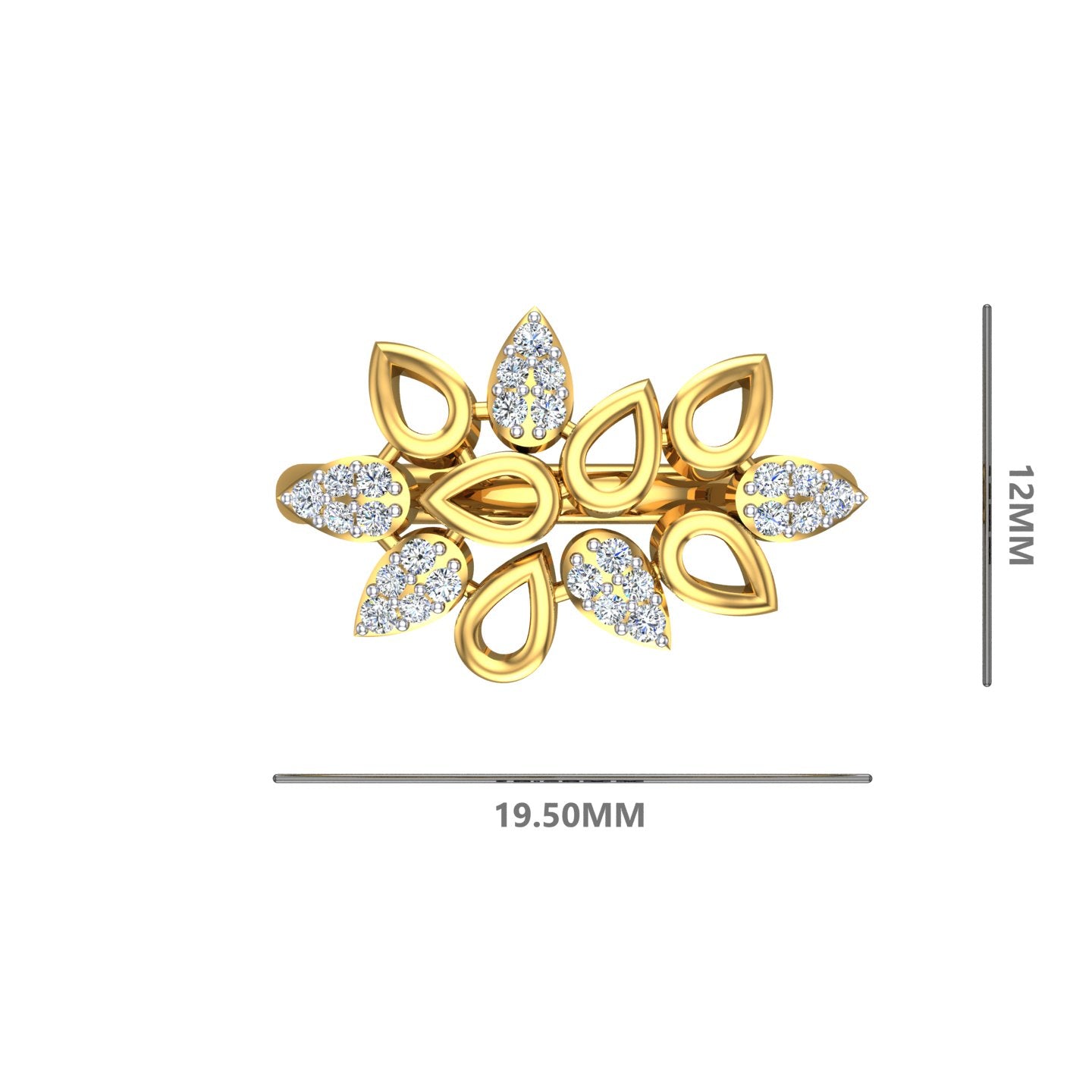 Diamond Vine Blossom Ring