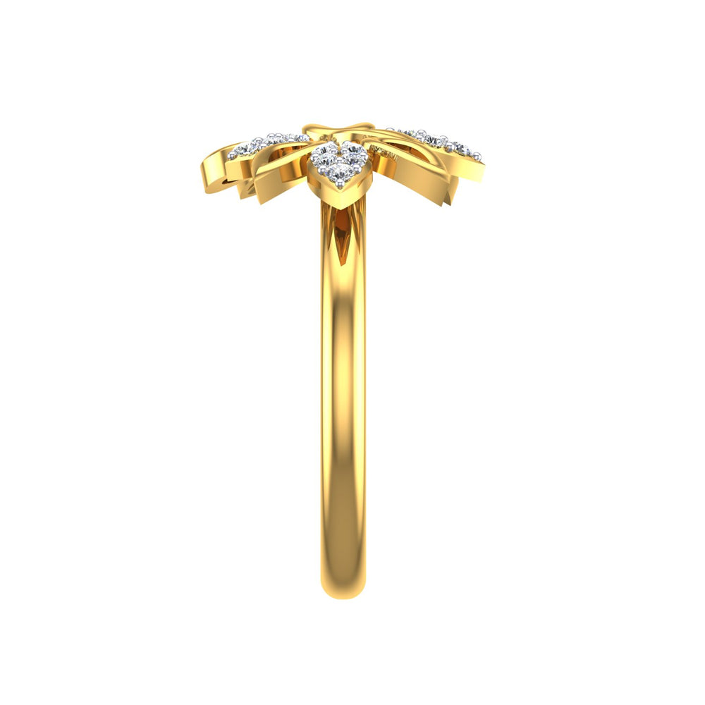 Diamond Vine Blossom Ring