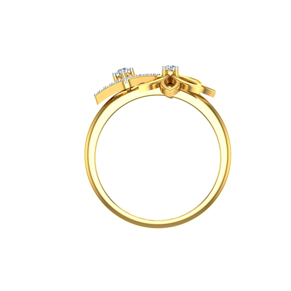 Floral Halo Diamond Ring
