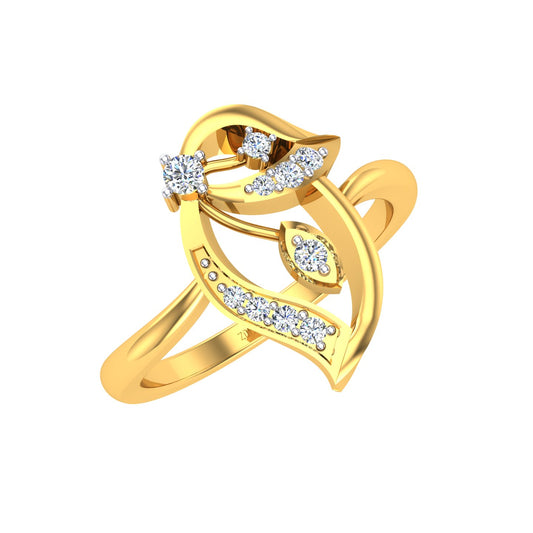 Enchanted Leaf Diamond Ring