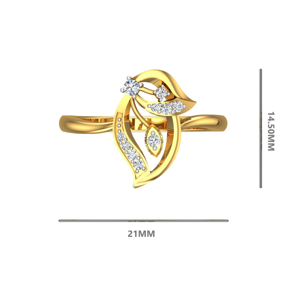 Enchanted Leaf Diamond Ring