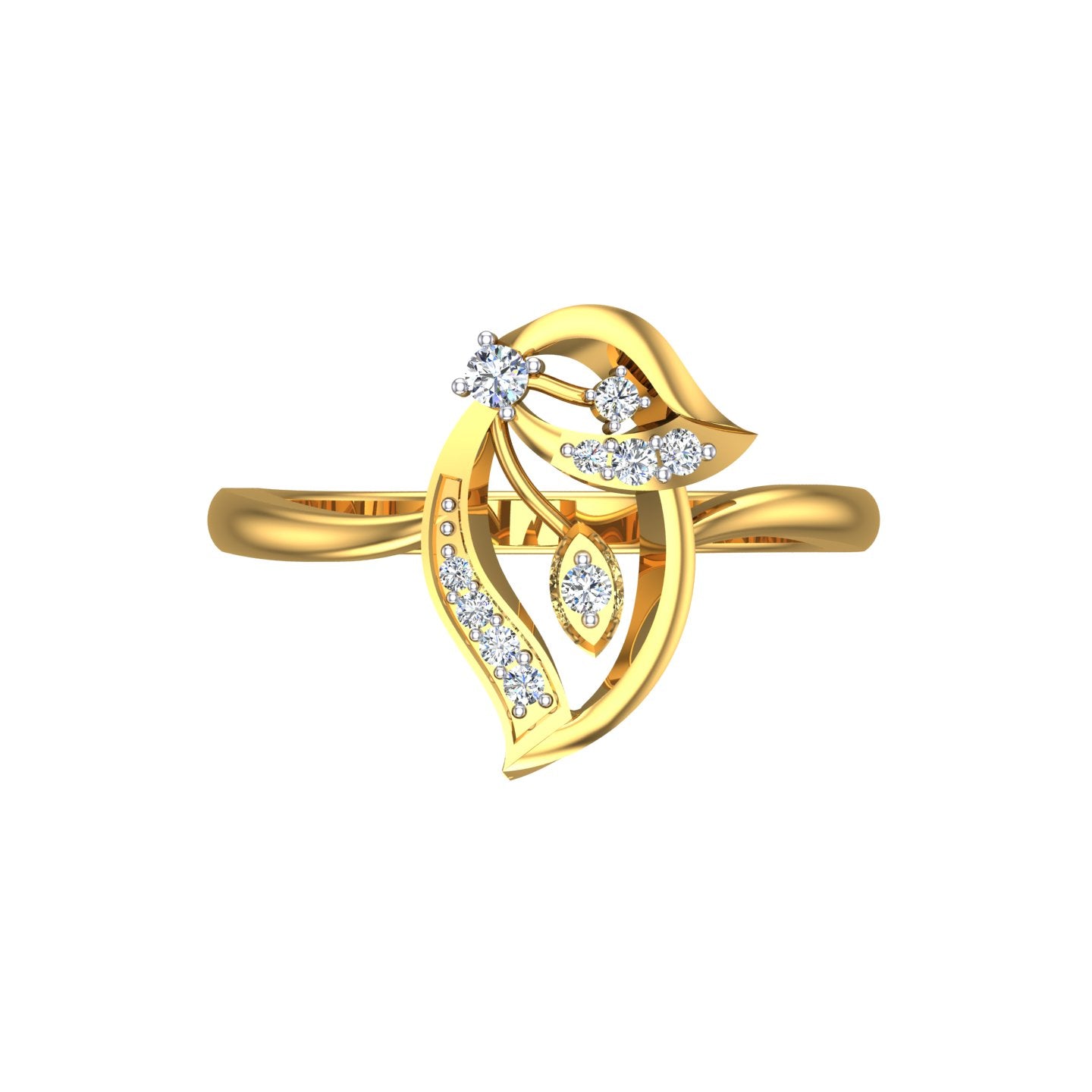 Enchanted Leaf Diamond Ring