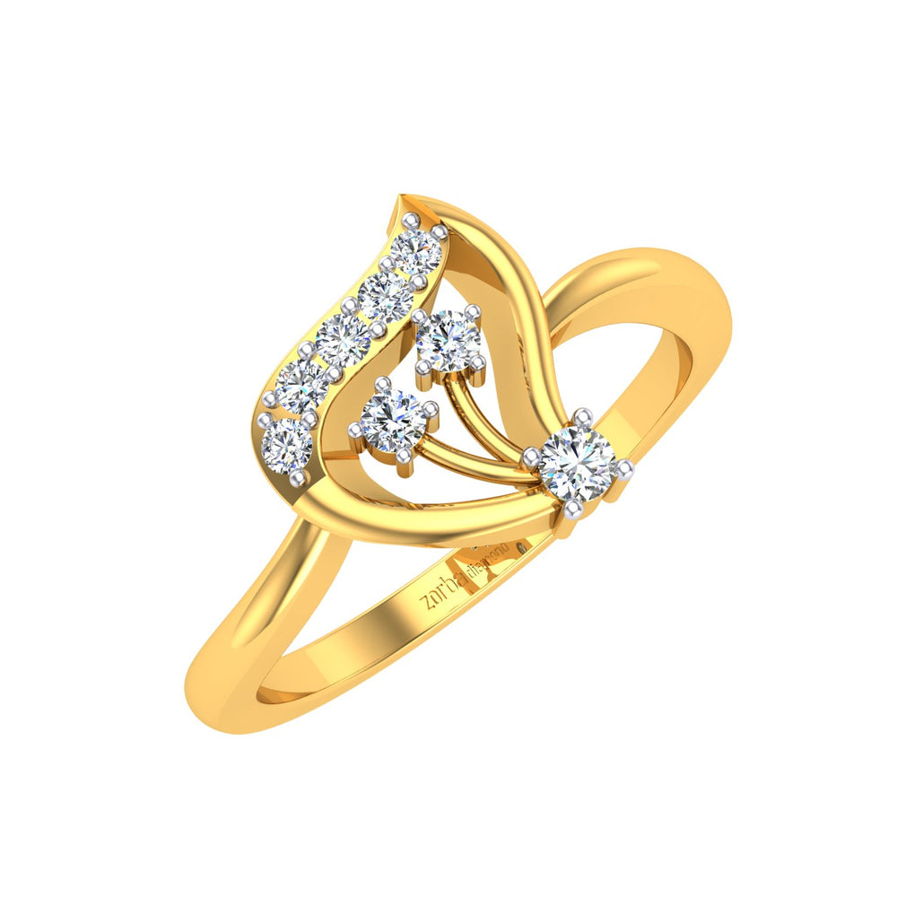 Trinity Bloom Diamond Ring