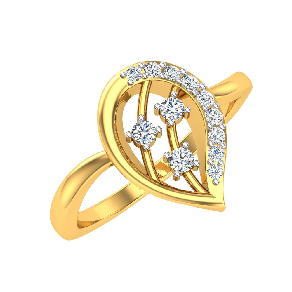 Celestial Leaf Diamond Ring