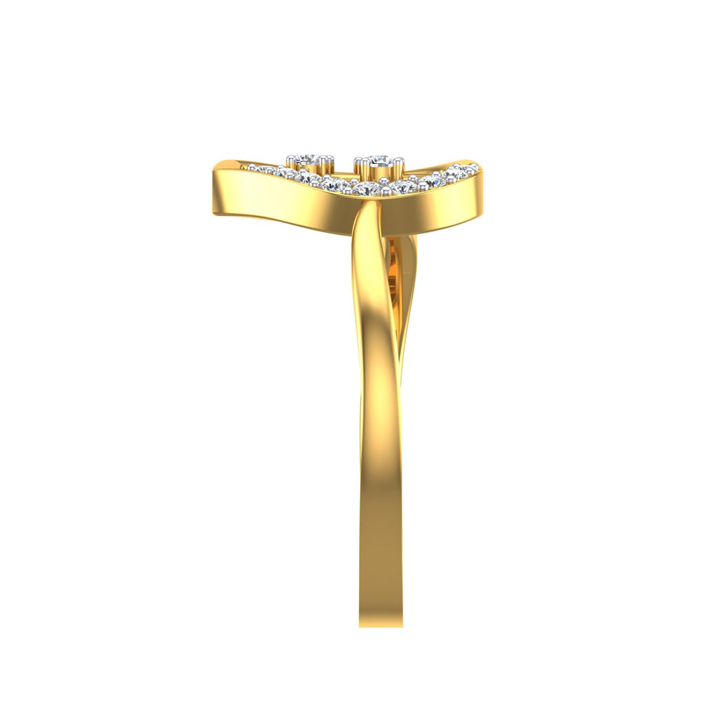 Celestial Leaf Diamond Ring