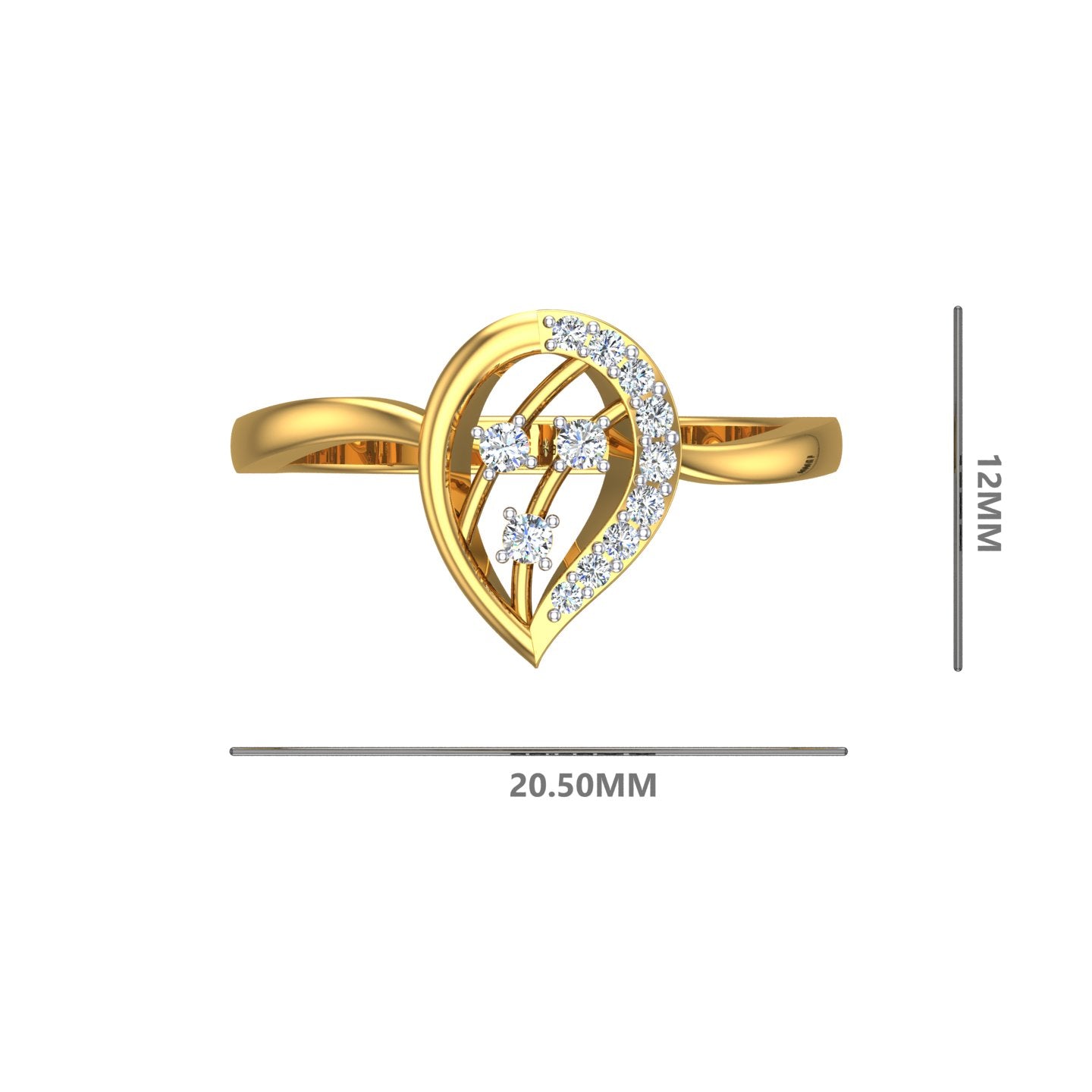 Celestial Leaf Diamond Ring