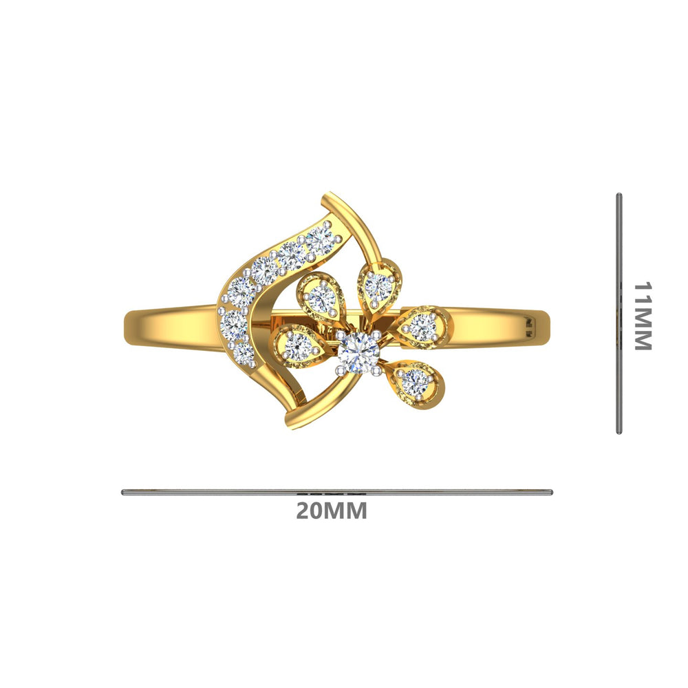 Royal Vine Blossom Ring
