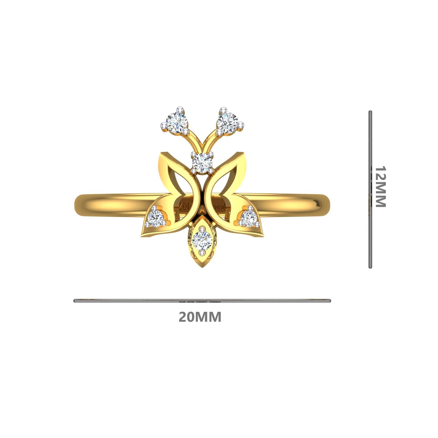 Diamond Blossom Vine Ring