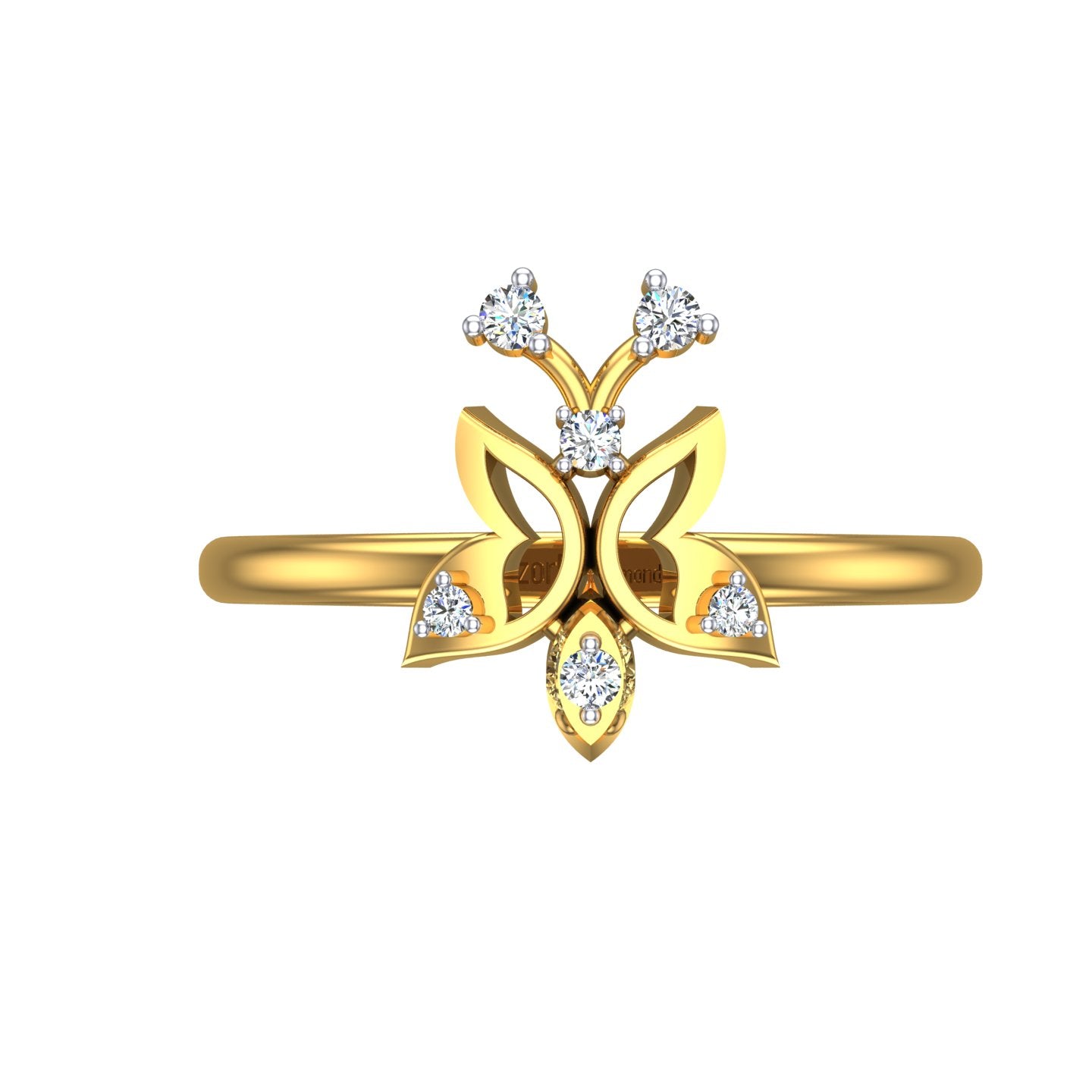 Diamond Blossom Vine Ring